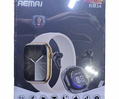 Смарт часовник с AMOLED дисплей и безжични слушалки, RM34 - 3