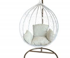 Градинска люлка от PVC ратан с метална конструкция - 2