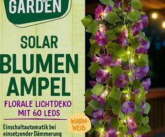 Соларна висяща саксия с LED осветление - 2