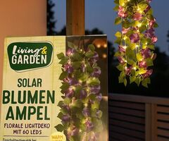 Соларна висяща саксия с LED осветление - 3