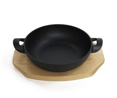 Съд за готвене и сервиране с две дръжки Luigi Ferrero Tika FR-2545 25x20x4.5cm, чугун