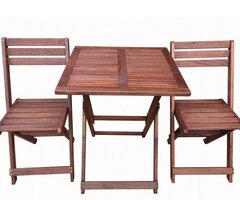 Градински комплект Kreta Muhler Meranti 3 части, дърво