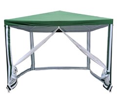 Шатра Muhler G1015-NET 300x300cm, зелена, с бели странични мрежи