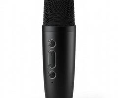 Караоке колонка RK-02 с безжичен микрофон, LED светлини, Bluetooth и FM радио – черна - 3
