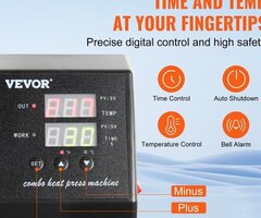 8 в 1 - Качествена Голяма Термопреса 38х30см с допълнителни приставки - 3